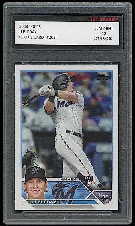 JJ Bleday 2023 Topps Baseball 1st Graded 10 MLB Rookie Card RC Marlins