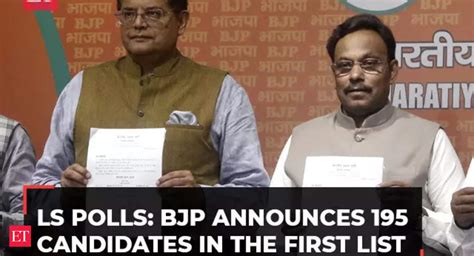 Lok Sabha Elections 2024 Bjp Announces 195 Candidates In The First