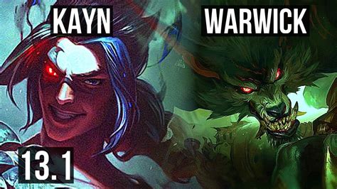 KAYN Vs WARWICK JNG 8 3 24 1 4M Mastery Godlike 300 Games EUW