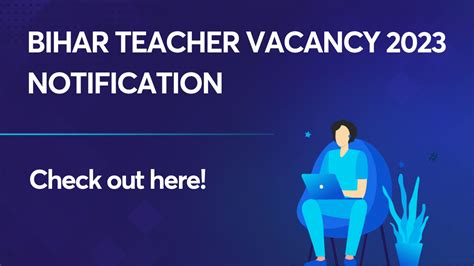 Bihar Teacher Vacancy 2023 Notification Education Bih Nic In