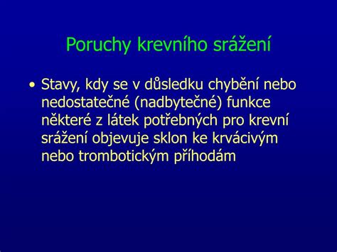 PPT Vrozené poruchy krevního srážení PowerPoint Presentation free