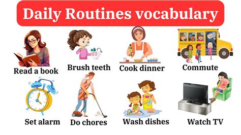 Vocabulary 40 Daily Routine Vocabulary With Sentence Listen And