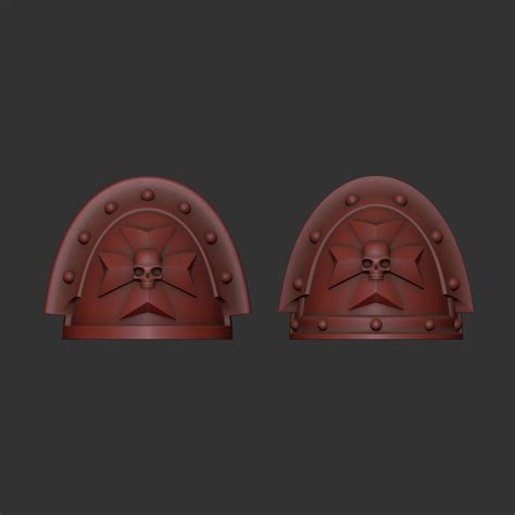 Stl File Black Templars Mk3 Shoulder Pads 🦸 ・model To Download And 3d