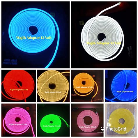 Jual Led Neon Strip Flexible 12 Volt Led Strip Flexible 5 Meter DC 12V