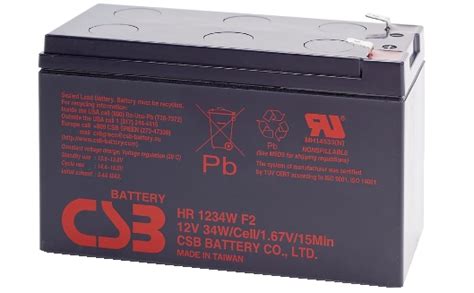 HR1234W Batteria Al Piombo Csb Hr 1234w F2 39 6407 20 39640720