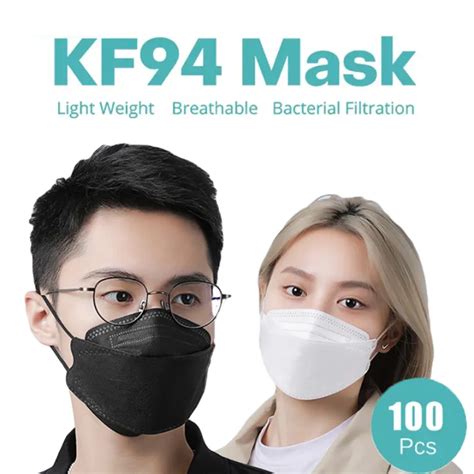 Kf Pcs Layer Face Mask D Korean Style Black White