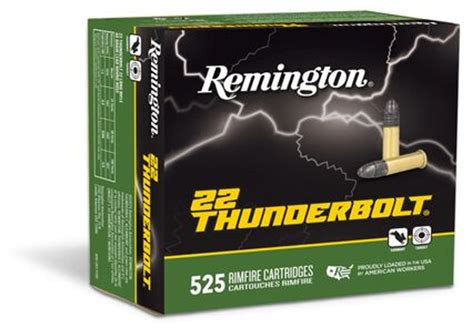 Remington Thunderbolt Ammunition 22 Long Rifle 40 Grain Lead Round Nose 525 Rounds