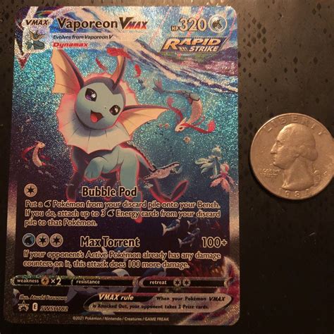 Vaporeon Vmax Swsh Black Star Alternate Art Promo Pokemon Card Nm