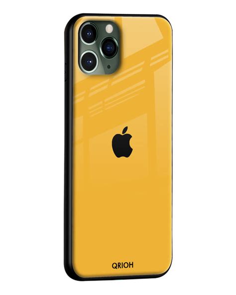 Buy Qrioh IPhone 12 Fluorescent Yellow Glass Case Online In India At