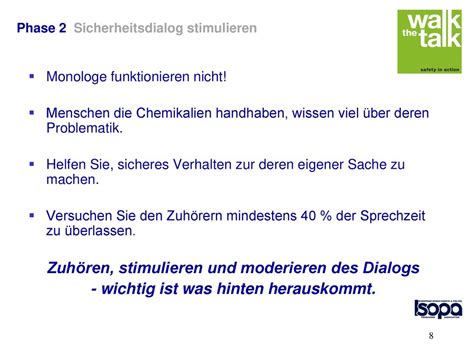 Walk The Talk Wie Soll Das Kundentraining Ablaufen Ppt Herunterladen