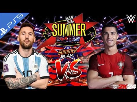 WWE 2K24 Lionel Messi Vs Cristiano Ronaldo WWE Summerslam Wwe