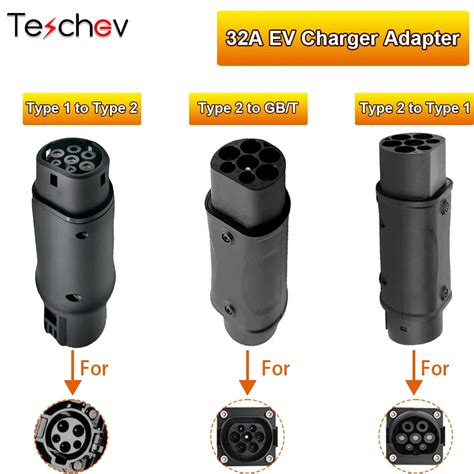 Teschev Conector Do Carregador Ev Para Carro El Trico Adaptador Evse