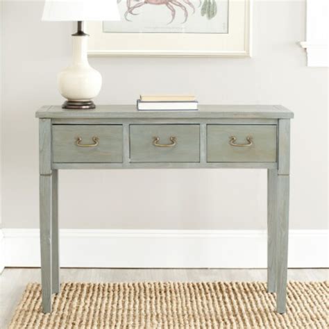 SAFAVIEH Cindy Console Table With Storage Drawers Ash Grey 39 X 11 4