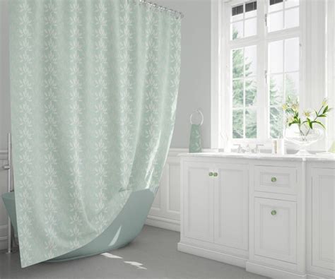 Sage Green And Grey Shower Curtain 71 X 74 Inches Etsy