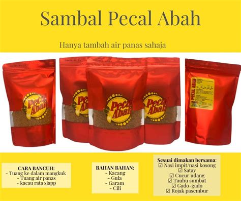 Pecal Abah Kuah Kacang Segera Sambal Pecel Jawa Instant Viral Food