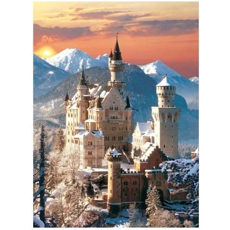 Puzzle Adulte Le Chateau Du Neuschwanstein Sous La Neige