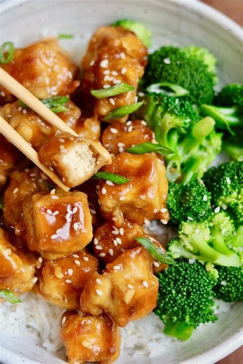 Vegan Orange Chicken Tofu The Cheeky Chickpea