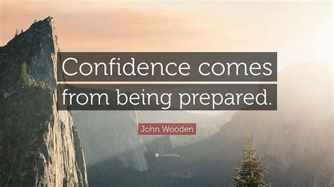 John Wooden Quote â Confidence comes from being prepared HD wallpaper