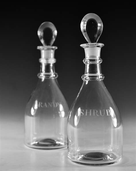 Antique Glass Pair Of Labelled Decanters English C1810 948156 Uk