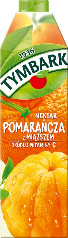 TYMBARK 1 litr pomarańcza z miąższem Maspex