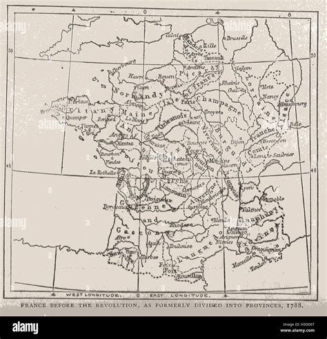 France Before The Revolution As Formerly Divided Into Provinces 1788