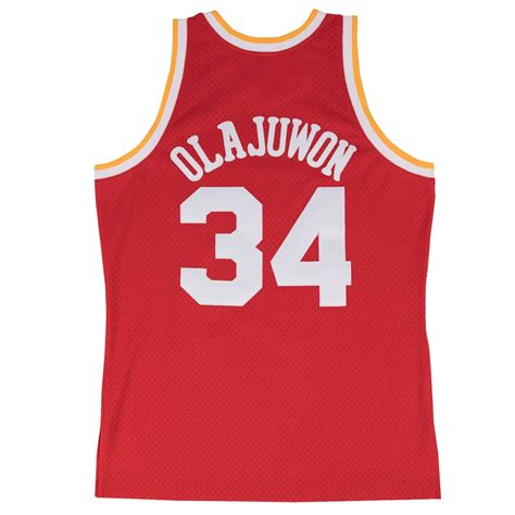 Hakeem Olajuwon 34 Houston Rockets 1993 94 Mitchell And Ness Swingman