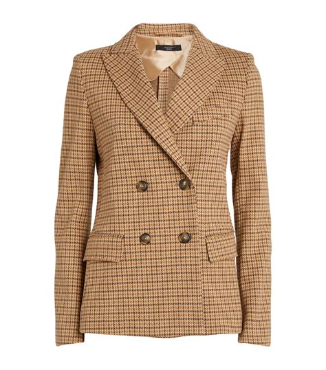 Weekend Max Mara Houndstooth Double Breasted Blazer Harrods Au