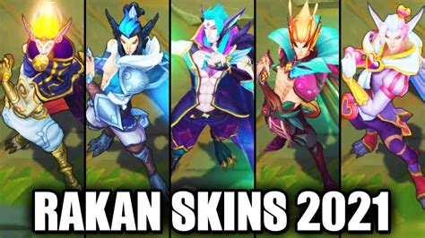 All Rakan Skins Spotlight League Of Legends Youtube