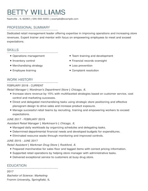 How To Craft The Ideal Retail Manager Cv