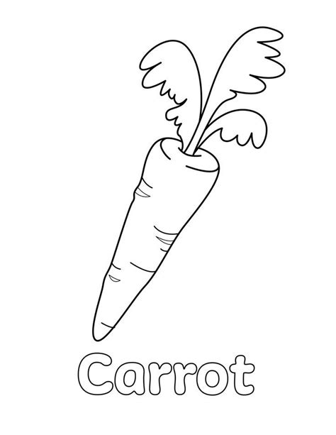 Carrot Coloring Page In Coloring Pages Coloring Worksheets For