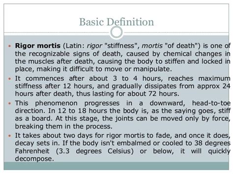 Rigor Mortis