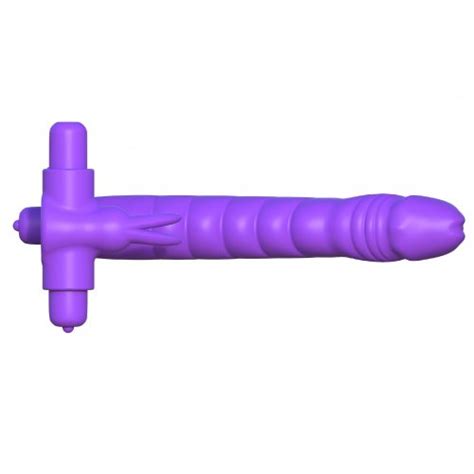 Pipedream Fantasy C Ringz Double Penetrator Rabbit Purple Sex Toys