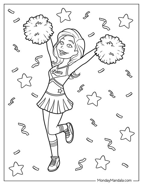 20 Cheerleading Coloring Pages Free Pdf Printables