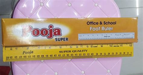 Scale Pooja Super Wooden Foot Ruler For Office And School Scale Length
