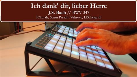 Ich Dank Dir Lieber Herre BWV 347 J S Bach Chorale Velesovo