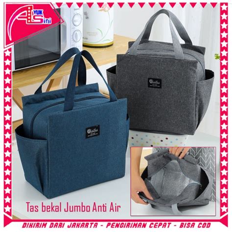 Jual AS Tas Bekal Makanan Jumbo Anti Air Makanan Bento Elegan Aluminium