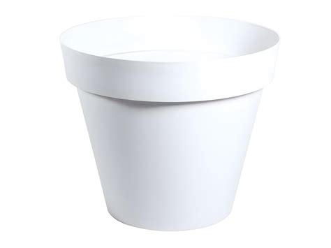 Pot de fleur rond Toscane Ø 80 x H 66 cm Blanc