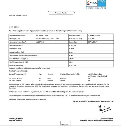 Canonprintermx Unique Health Insurance Premium Receipt Sample