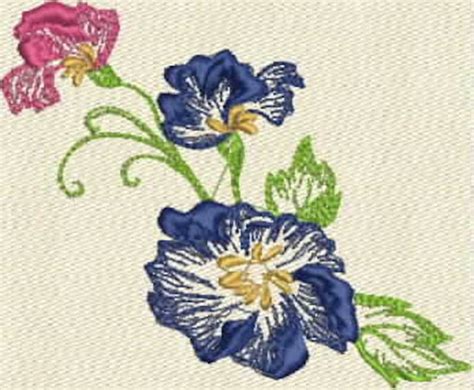 Conception De Broderie De Machine De Fleurs Etsy