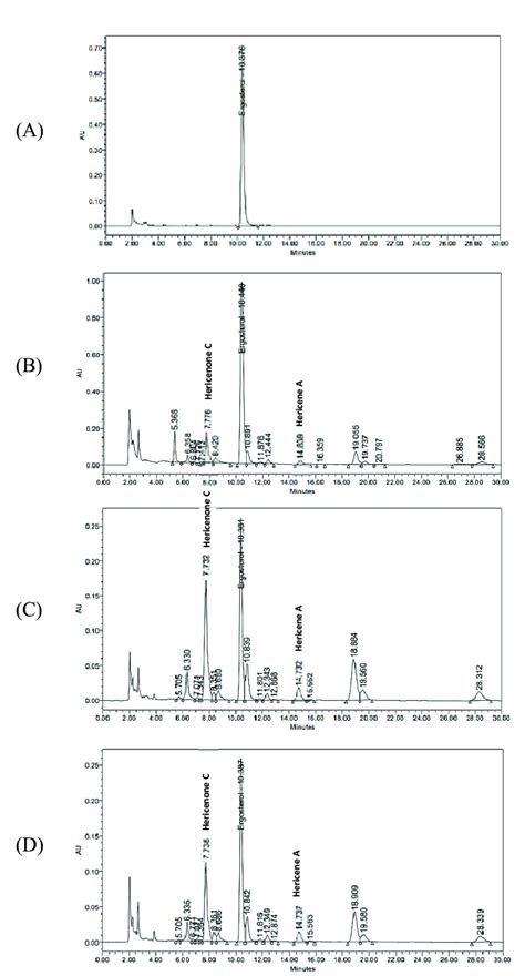 Hplc Chromatogram Of Ergosterol Standard A Bioactive Compounds