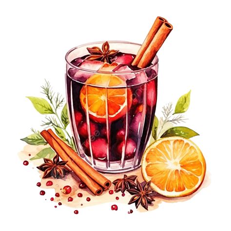 Sparkling Mulled Wine Christmas Holiday Cocktail Party Grog Wine Spices Drink Sweet Dessert