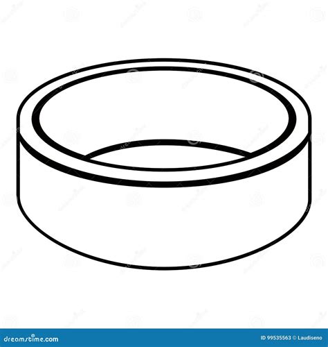 Isolated ring outline stock vector. Illustration of golden - 99535563