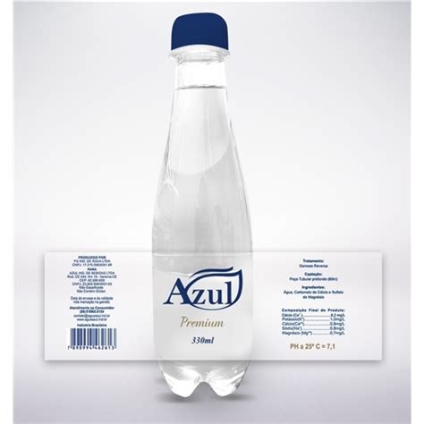 Agua Mineral Azul Cria O De Layout De R Tulo Para Alimentos Be