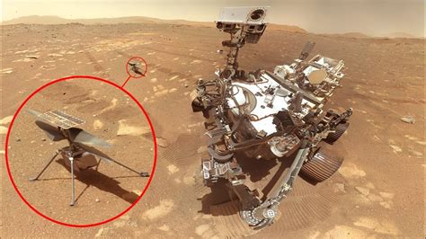 First Perseverance S Selfie With Ingenuity Helicopter On Mars [4k Image] Youtube