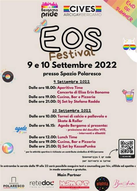 Musica Sport Incontri Prevenzione Cibo All EOS Festival Di Bergamo