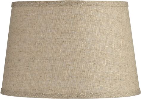 Natural Fine Burlap Small Drum Lamp Shade 10 Top X 12 Bottom X 8 Slant Spider Replacement