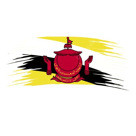 Gambar Bendera Clipart Sapuan Kuas Brunei Vektor Bendera Brunei Sikat