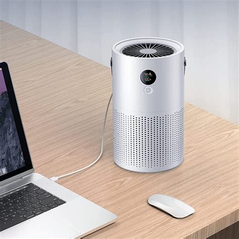 H13 HEPA Filter Portable Smart Home Air Purifier 10000mAH Ap01 Home Desk