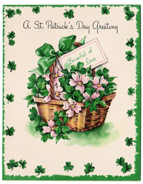 Vintage St Patricks Day Card The Luck Of The Irish Pinterest