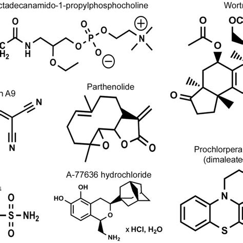 Chemical Structures Structures Of Select Hit Compounds Identified